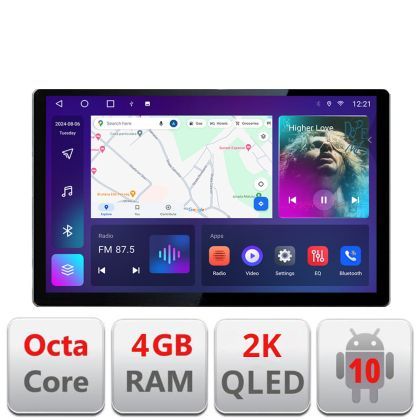 Navigatie dedicata Nissan Micra  2014-2019 Edonav ecran 13" 2K 4+32 Android Waze USB Navigatie 4G 360 Toslink Youtube Radio KI