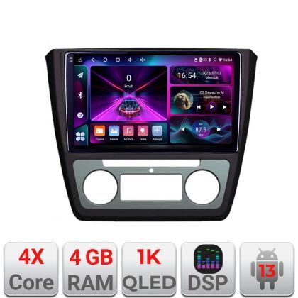 Navigatie Skoda Yeti 2009-2014 A-YETI  4+64 InCell Display 1K Android Waze USB Navigatie Internet Youtube Radio