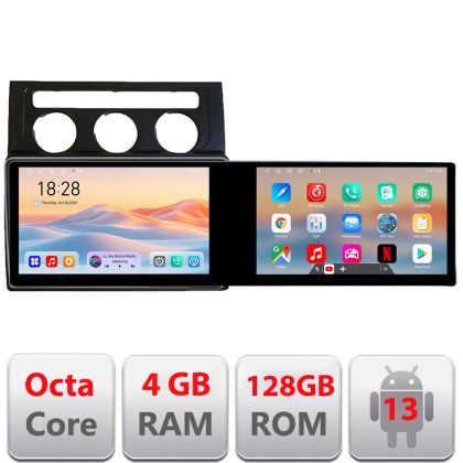 Navigatie VW Touran 2003-2009 clima automata Kit-touran2 Edotec 2 ecrane  8 core 4+128 21.6 inch Incell android Wifi 5Ghz gps internet et GPS WI