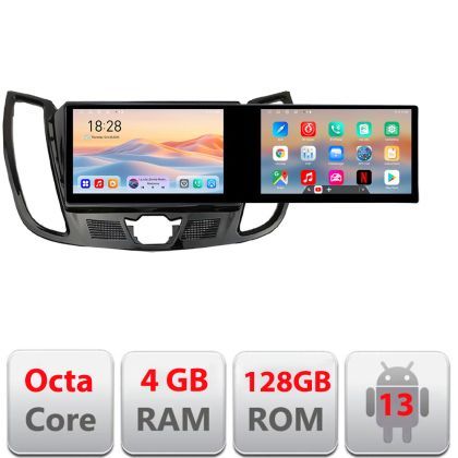 Navigatie Ford Kuga C-MAX Edotec 2 ecrane  8 core 4+128 21.6 inch Incell android Wifi 5Ghz gps internet  KIT-362-v2