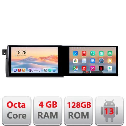 Navigatie BMW Seria 3 E46 Kit-052 Edotec 2 ecrane  8 core 4+128 21.6 inch Incell android Wifi 5Ghz gps internet