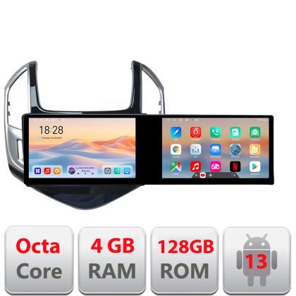 Navigatie Chevrolet Cruze 2013-Kit-1267 Edotec 2 ecrane  8 core 4+128 21.6 inch Incell android Wifi 5Ghz gps internet