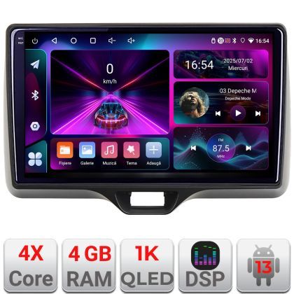 Navigatie Toyota Yaris 2020- Android radio gps internet 4+64 InCell Display 1K kit-yaris2020+EDT-E210-RK