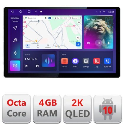 Navigatie Opel Grandland X Crossland X 2016-2020 Qled 2K Octa Core 4+64 LTE 4G DSP Wifi 5Ghz android auto carplay radio gps internet Kit-+EDT-E413-2K