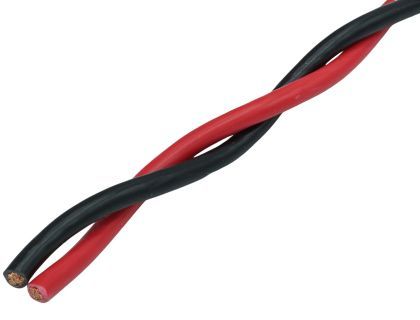 Rolă cablu difuzor răsucit 2x 4,0 mm²x1m Audio System Z-TSC 4.0 BK-RD