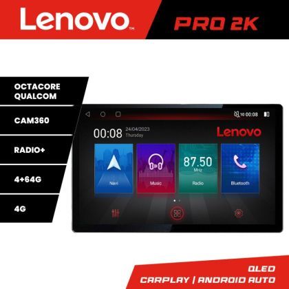 Navigatie universala KIT-1DIN Lenovo PRO 4+64 13 inch 2K android 4G DSP gps internet  C