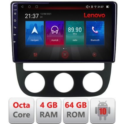 Navigatie VW Golf 5 2004-2010 clima automatica Android radio gps internet Octa Core 4+64 LTE KIT-golf5-automatic+EDT-E510-PRO RESIGILAT