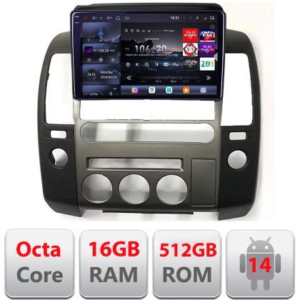 Navigatie dedicata Nissan Patfinder si Navara masini cu navigatie de fabrica Android Qled 2K Octa Core 16+512 LTE 4G DSP Wifi 5Ghz android-auto carplay gps EDT-E809-2K