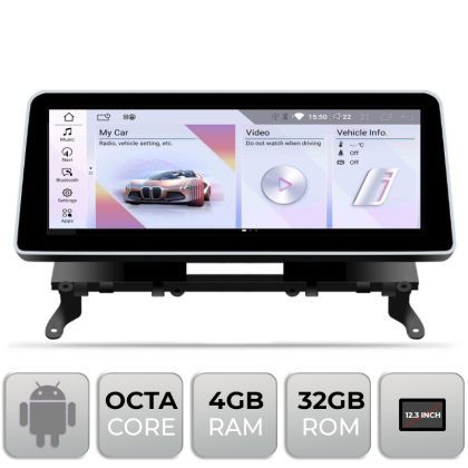 Navigatie BMW X3 X4 F25 F26 2012-2015 cu ecran NBT Android ecran 12.3" 4+32 4G BT