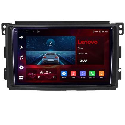 Navigatie Smart ForTwo gen 2 2007-2013, Lenovo Ultra Original, Qualcomm 8-Core, 4G, Camera 360, CarPlay Wireless, 4+64GB, 9"