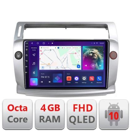 Navigatie Citroen C4 B-088 Android Ecran QLED octa core 4+64 carplay android auto KIT-088+EDT-E309V3