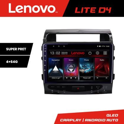 Navigatie Toyota Landcruiser J150 2010-2018 Lenovo 4+64 GB Android Waze USB Navigatie Internet Youtube Radio