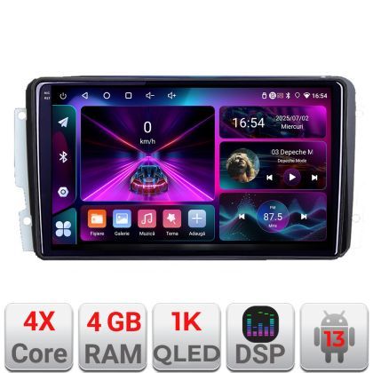 Navigatie Mercedes C 2001-2004 CLK G 2004-2006 A-171  4+64 InCell Display 1K Android Waze USB Navigatie Internet Youtube Radio