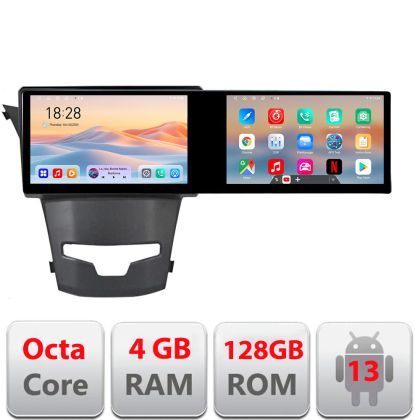 Navigatie Ssangyong Korando 2014-2019 Kit-1159 Edotec 2 ecrane  8 core 4+128 21.6 inch Incell android Wifi 5Ghz gps internet S