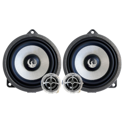 Kit Difuzoare pe 2 căi BMW 4” (100 mm) cu filtru și cabluri plug & play 60W RMS/120W MAX 4Ohm Phoenix Gold ZDSB100CS v2