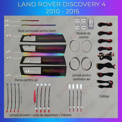 Lumini Ambientale NIGHTVIBE Land Rover Discovery 4 set complet control telefon sau sistem original