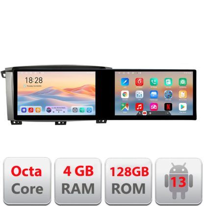 Navigatie Toyota Land Cruiser L100 2002-2006 Edotec 2 ecrane  8 core 4+128 21.6 inch Incell android Wifi 5Ghz gps internet  KIT-L105