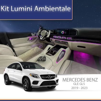 Lumini Ambientale NIGHTVIBE Mercedes GLE W167 GLS X167 dedicate trapa plafon control din unitatea originala sau telefon