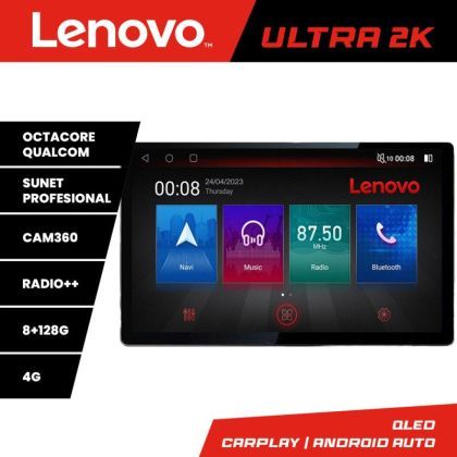 Navigatie universala KIT-1DIN ecran 13" 2K 8+128 Android Waze USB Navigatie 4G 360 Toslink Youtube Radio