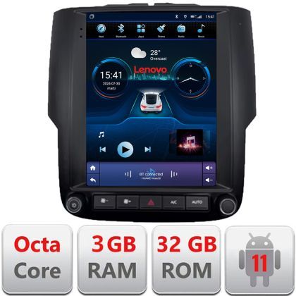 Navigatie Dodge Ram 2013-2018 Lenovo Tesla Qled 9.7" Octacore 4Gb RAM 32Gb 4G DSP Carplay Android Auto Bluetooth