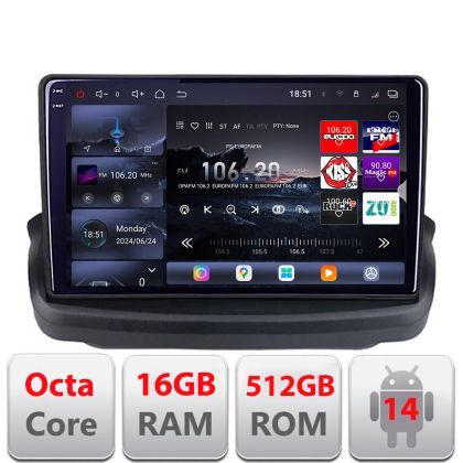 Navigatie Hyundai Genesis 2009-2012 8 core QLED 2K 16+512GB 360  Android Waze USB Navigatie Internet Youtube Radio Edotec