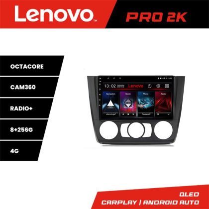 Navigatie BMW Seria 1 E87 2007-2011 clima manuala Lenovo Kit-bmw117-manual 8 core QLED 2K 8+256 360 Android Waze USB Navigatie Internet Youtub