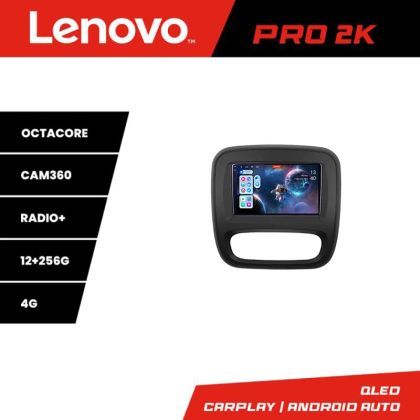 Navigatie Renault Trafic 2014-2017 Lenovo Kit-rt09 8 core QLED 2K 12+256 360 Android Waze USB Navigatie Internet Youtube Radio v1