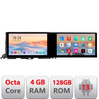 Navigatie Toyota Highlander 2013-2018 Edotec 2 ecrane  8 core 4+128 21.6 inch Incell android Wifi 5Ghz gps internet  KIT-highlander13