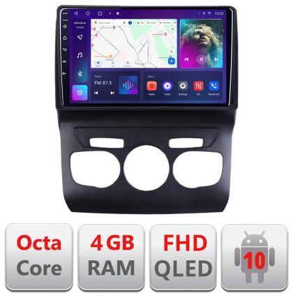 Navigatie Citroen C4 2011-2016 B-241 Android Ecran QLED octa core 4+64 carplay android auto KIT-241+EDT-E310V3