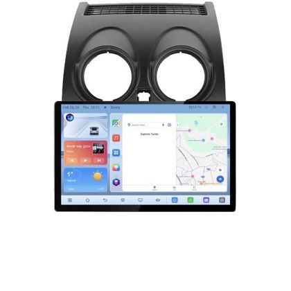 Navigatie dedicata Nissan Qashqai N-499 Edonav ecran 13" 1K 4+64 Android Waze USB Navigatie 4G 360 Toslink Youtube Radio KIT-4
