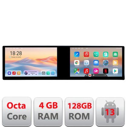 Navigatie Toyota Edotec 2 ecrane  8 core 4+128 21.6 inch Incell android Wifi 5Ghz gps internet  Kit-toyota-universal v1
