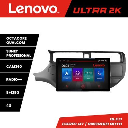 Navigatie Kia Rio 2011-2013 N-204 ecran 13" 2K 8+128 Android Waze USB Navigatie 4G 360 Toslink Youtube Radio KI