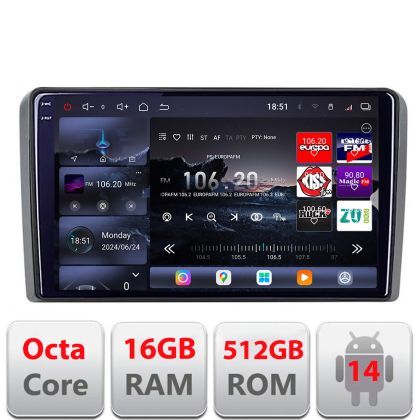Navigatie Iveco Daily 2007-2014 Edotec Kit-DAILY 8 core QLED 2K 16+512GB 360 Android Waze USB Navigatie Internet Youtube Radio