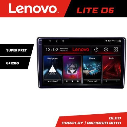Navigatie Citroen Berlingo Opel Combo 2021- Lenovo QLED Octa core 6+128 DSP Wifi 5Ghz Android radio gps internet kit-berlingo2021+LITE-10-6+128