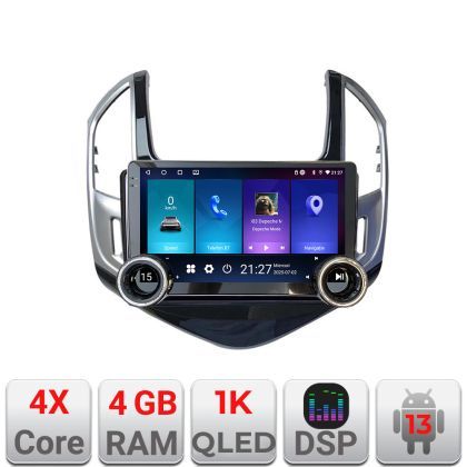 Navigatie Chevrolet Cruze 2013-Kit-1267 Edotec  4+64 10.5 inch Incell 1K android Wifi 5Ghz gps internet