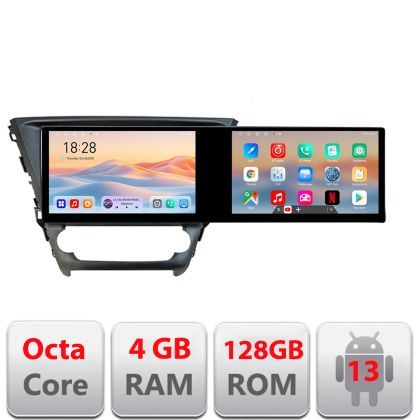 Navigatie Toyota Avensis 2015-2019 Edotec 2 ecrane  8 core 4+128 21.6 inch Incell android Wifi 5Ghz gps internet  Kit-avensis-15+EDT-E