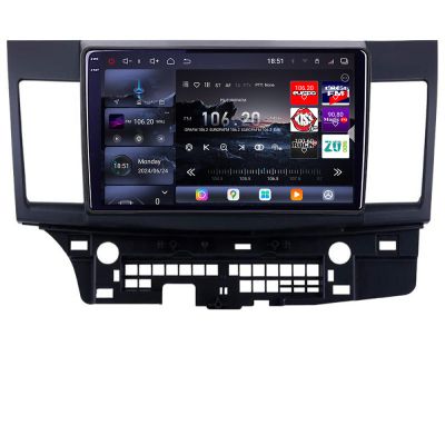 Navigatie Mitsubishi Lancer 2007-2016 Edotec Kit-037 8 core QLED 2K 12+256GB 360 Android Waze USB Navigatie Internet Youtube Radio