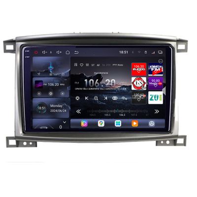 Navigatie Toyota Land Cruiser L100 2002-2008 Edotec Kit-L100 8 core QLED 2K 12+256GB 360 Android Waze USB Navigatie Internet Youtube Radio