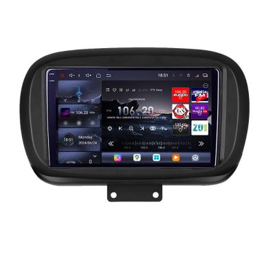 Navigatie Fiat 500 2014- Edotec Kit-539 8 core QLED 2K 12+256GB 360 Android Waze USB Navigatie Internet Youtube Radio