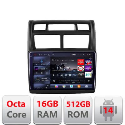 Navigatie Kia Sportage 2007-2013 Edotec Kit-023 8 core QLED 2K 12+256GB 360 Android Waze USB Navigatie Internet Youtube Radio