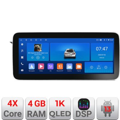 Navigatie Mercedes C W204 NTG4.5 K-w204-N45 Edotec 4+64 12.3 inch Incell 1K android c gps internet