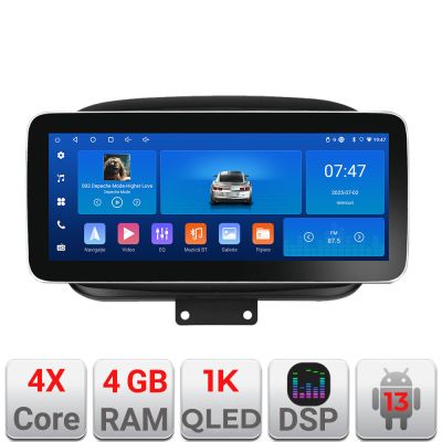 Navigatie Fiat 500 2014- K-539 Edotec 4+64 12.3 inch Incell 1K android Wifi 5Ghz gps internet