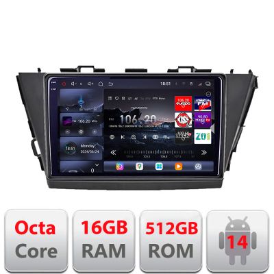 Navigatie Toyota Prius 5 Plus 2012-2020 Android radio gps internet 8 core QLED 2K 12+256GB 360 Edotec
