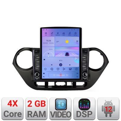 Navigatie Hyundai I10 2013-2019 K-HY38 ecran tip TESLA 9.7" cu Android Radio Bluetooth Internet GPS WIFI 2+32 DSP Quad