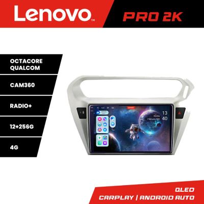Navigatie Peugeot 301 Citroen C-Elisee Lenovo Kit-301 8 core QLED 2K 12+256 360 Android Waze USB Navigatie Internet Youtube Radio v1