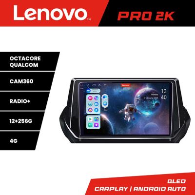 Navigatie Peugeot 2008 2020- Android radio gps internet 8 core QLED 2K 12+256 360 Lenovo