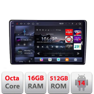 Navigatie Peugeot 307 2001-2008 Edotec Kit-307 8 core QLED 2K 12+256GB 360 Android Waze USB Navigatie Internet Youtube Radio