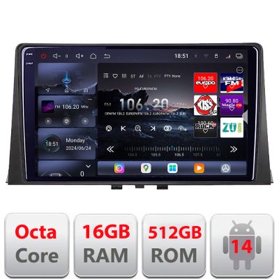 Navigatie Citroen Berlingo 2019-2021 Edotec Kit-berlingo18 8 core QLED 2K 12+256GB 360 Android Waze USB Navigatie Internet Youtube Radio v2