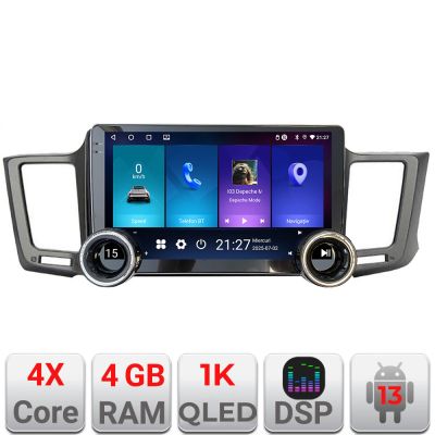 Navigatie TOYOTA RAV 4 2013-2018 Kit-247 Edotec  4+64 10.5 inch Incell 1K android Wifi 5Ghz gps internet
