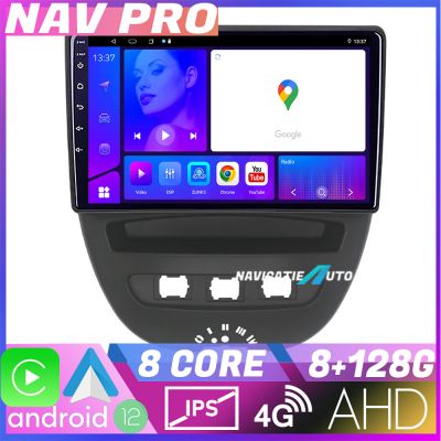 Navigatie Citroen C1 Peugeot 107 Toyota Aygo 2005-2014 EDOTEC-LITE Android Ecran 720P Octa Core 8+128 Carplay  Android auto v1